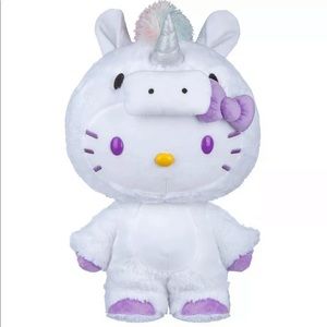 Hello Kitty Fluffy Big Plush Unicorn Sanrio Rare